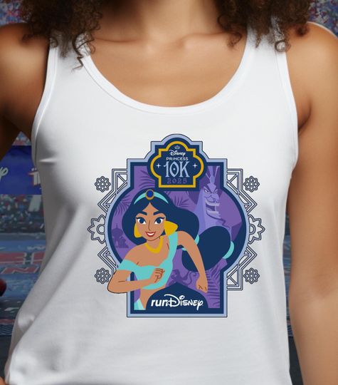 Disney Princess Half Marathon Shirt, Princess Jasmine 10K Shirt, Jasmine 10K Running Tank, Princess Race Shirt, Perfect Disney Running Gift