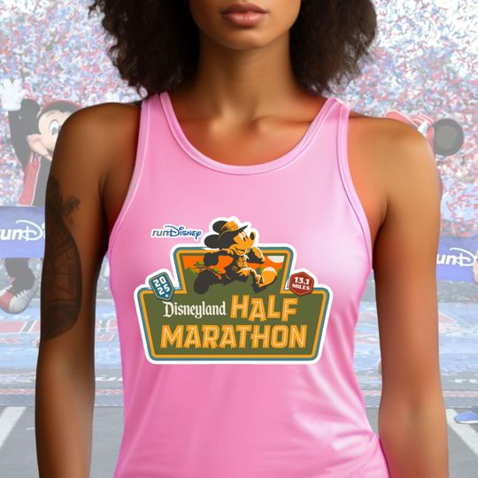 Disneyland Half Marathon Mickey Shirt, Run Disney 2025, Disney Race Tank Top