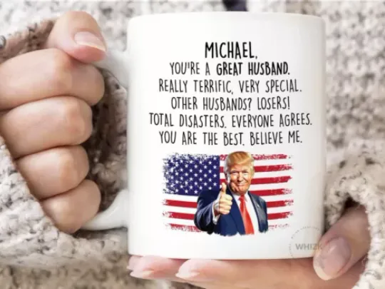 Personalized Trump Happy Valentine's Day To Husband You're A Great Husband Mug