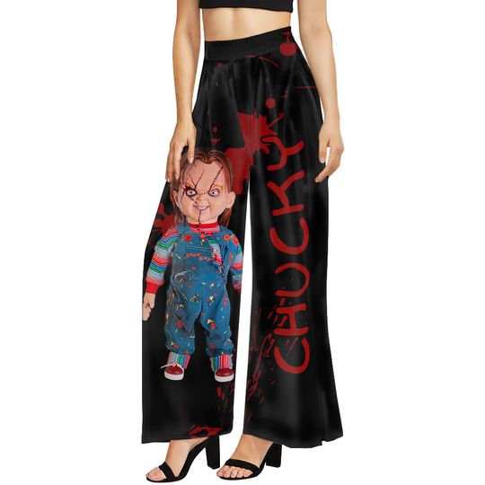 Chucky Doll Women Pants, Bride Of Chucky Women Pants, Horror Movie Straight Pants, Childs Play Trousers Pants, Chucky Halloween Gift