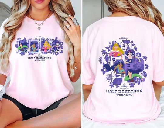 2 Sided Princess Rundisney Half-Marathon Weekend 2025 Shirt, Marathon Running Shirt, Springtime Surprise Shirt