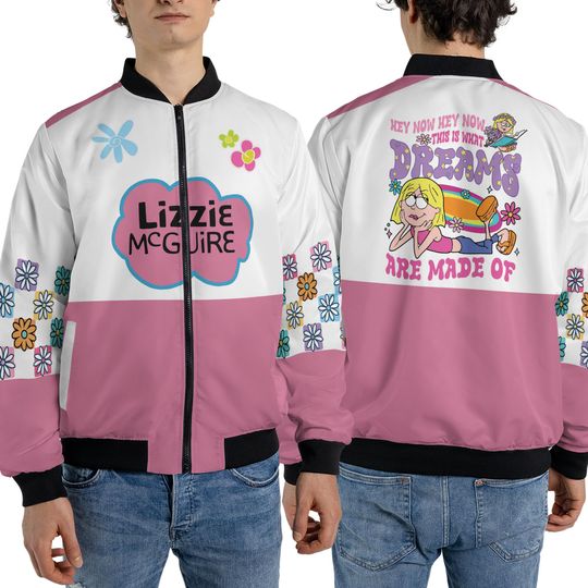 Disney Lizzie Mcguire This Is What Dream Are Made Of Bomber Jacket, Floral Streetwear Jacket, Disneyland Family Trip