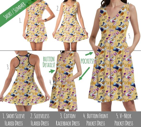 Donald and Daisy Marathon Match Up - Disney Inspired Dress