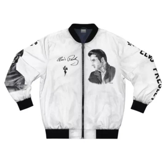 Women's Bomber Jacket with Elvis Presley