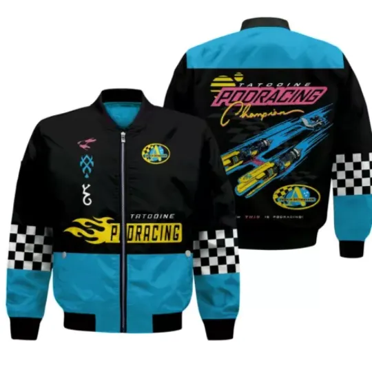 Vintage Tatooine Podracing Champion Fleece Bomber Jacket