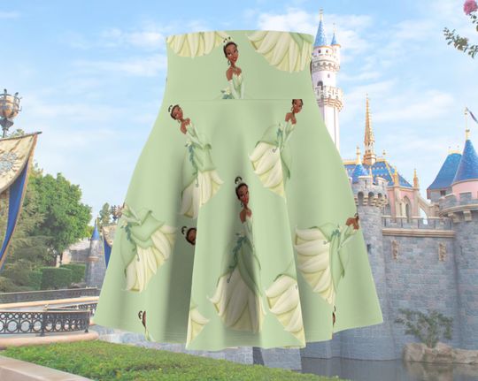 Princess Tiana Running Skirt | Magical Running Skirt | Women's Skater Skirt