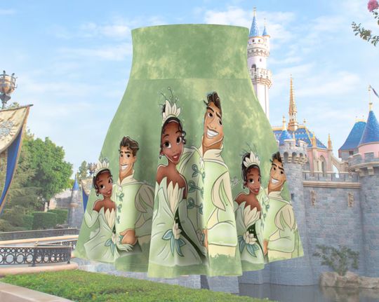 Princess Tiana & Naveen Running Skirt | Magical Running Skirt | Women's Skater Skirt