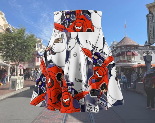 Battle Baymax Running Skirt | Magical Running Skirt | Women's Skater Skirt