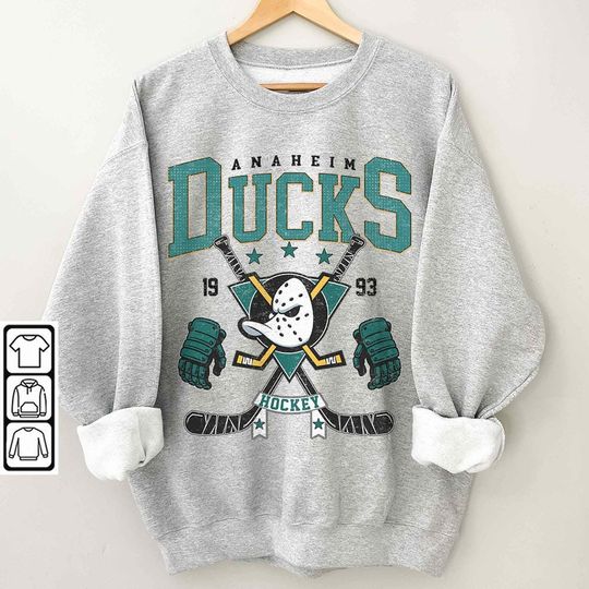 Anaheim Ducks Vintage 90s Sweatshirt, Ice Hockey Sweatshirt, Ice Hockey Sweatshirt