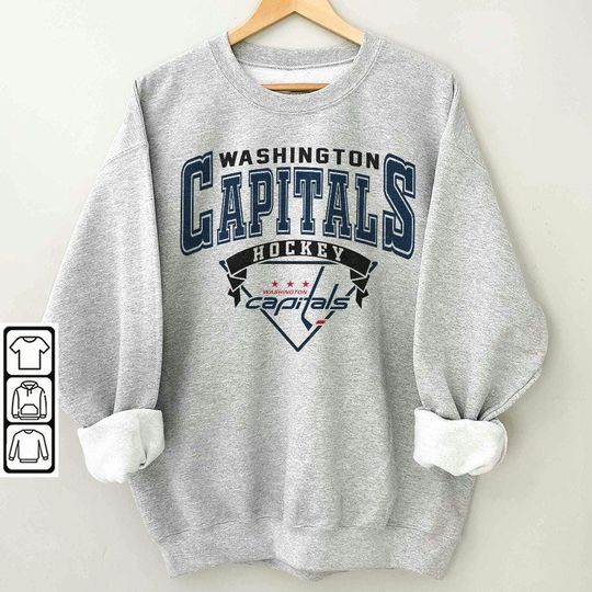 Washington Capitals Vintage 90s Sweatshirt, Washington Hockey Sweatshirt
