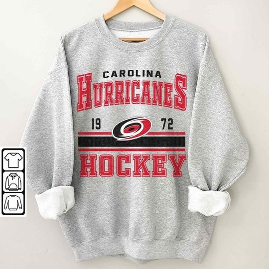 Carolina Hurricanes Vintage 90s Sweatshirt, Hockey Retro Sweatshirt