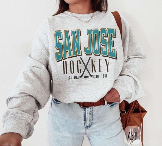 Vintage San Jose Hockey Sweatshirt ,San Jose Ice Hockey Sweatshirt