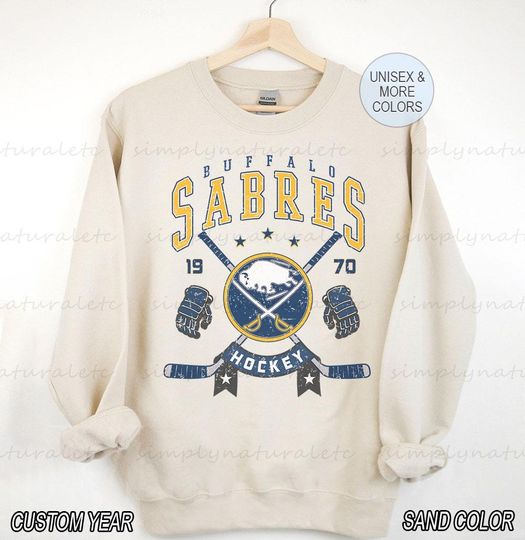 Discover Vintage Buffalo Hockey Sweatshirt, Retro Buffalo hockey Sweatshirt