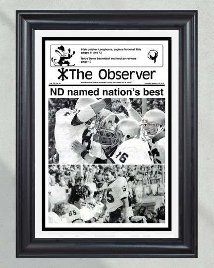 1977 ND's Triumph: NCAA National Champions (NO Framed) Poster