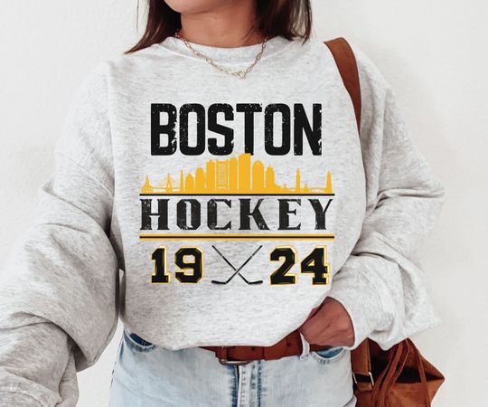 Vintage Boston Hockey Sweatshirt, Boston Bruins Sweatshirt