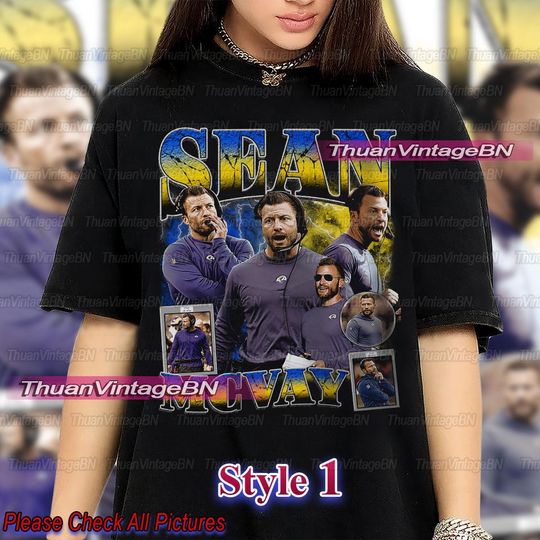 Vintage Sean McVay shirt, Los Angeles Football Shirt, Vintage 90s,  Homage Tee, Sean McVay
