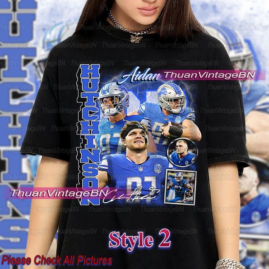 Vintage Aidan Hutchinson Shirt, Detroit Football shirt, Aidan Hutchinson Detroit Football Tee, Aidan Hutchinson Tee, Game day shirt