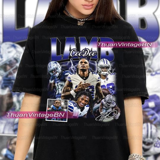 Vintage CeeDee Lamb Shirt, Dallas Football Comfort Colors Shirt, Dallas Football Tee, CeeDee Lamb Tee, Game day shirt