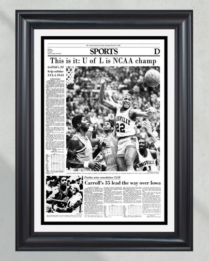 1980 Louisville Cardinals' NCAA Basketball Championship - (NO Framed) Poster