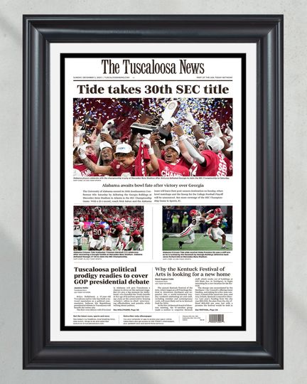 2023 Albm Crimson Tide SEC Champions - 'Tide Takes 30th' (NO Framed) Poster