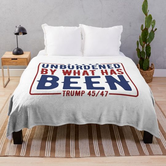 unburdened Donald Trump Inauguration Day 2025 USA 47th President 45 american flag  Throw Blanket
