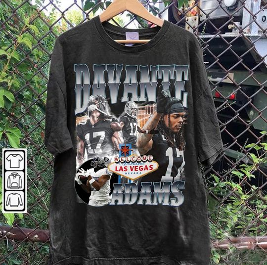 Vintage Davante Adams T-Shirt, Las Vegas Football T-Shirt