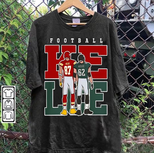 Jason Kelce & Travis Kelce T-Shirt, American Football T-Shirt