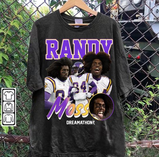Vintage Randy Moss T-Shirt, Justin Jefferson Randy Moss Vintage T-Shirt