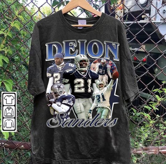Vintage 90s Graphic Style Deion Sanders cowboys T-Shirt, Deion SandersT-Shirt