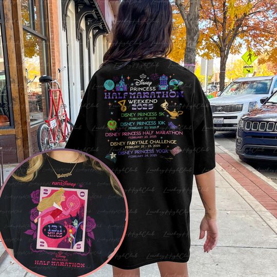 runDisney Aurora Princess 2 Sided Shirt, Sleeping Beauty Marathon Shirt, Disney Girl Shirt, Princess Aurora Shirt,Epcot Running Family Shirt