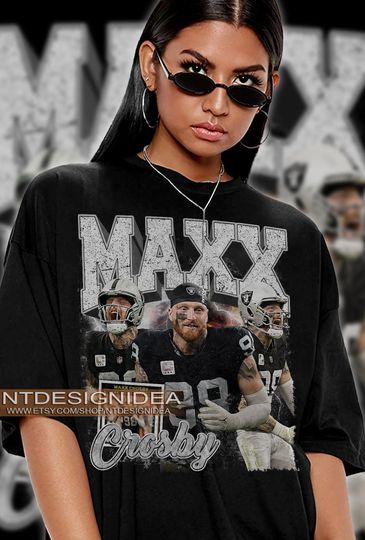 Vintage 90s Graphic Style Maxx Crosby Football American T-Shirt