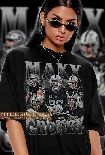 Vintage 90s Graphic Style Maxx Crosby Football American T-Shirt