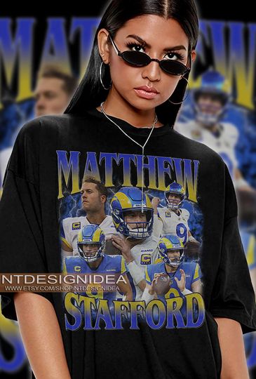 Vintage Style Matthew Stafford Football American T-Shirt