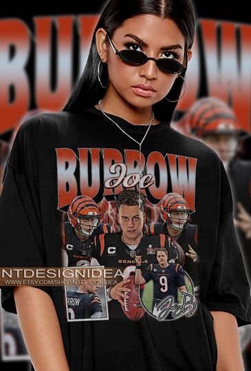 Vintage Joe Burrow Football American T-Shirt