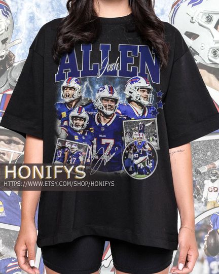 Vintage Josh Allen Football American T-Shirt