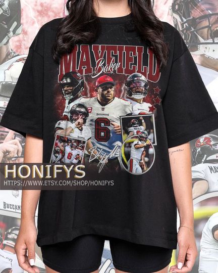 Vintage Baker Mayfield T-Shirt, Football Classic 90s T-Shirt