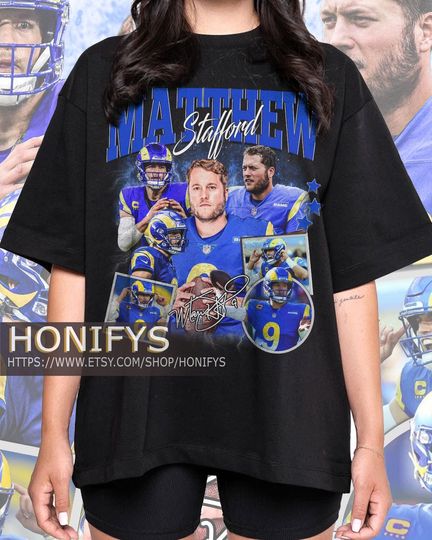 Vintage Matthew Stafford T-Shirt, Football 90s Graphic T-Shirt
