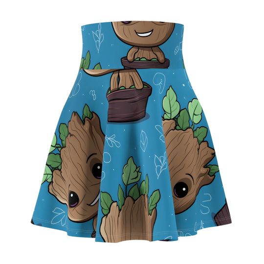 Baby Groot Springtime surprise  women's running run skirt bounding