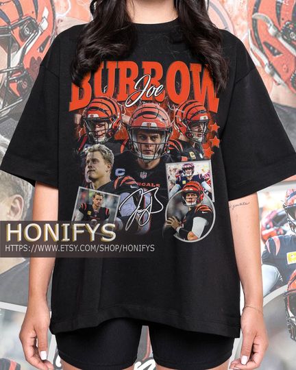 Vintage Joe Burrow T-Shirt, Football 90s Bootleg T-Shirt