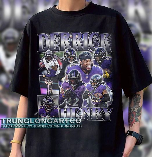 Limited Derrick Henry T-Shirt, Vintage 90s Grapic T-Shirt