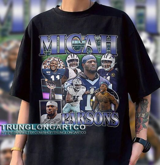 Vintage 90s Graphic Style Micah Parsons T-Shirt, Dallas Football T-Shirt