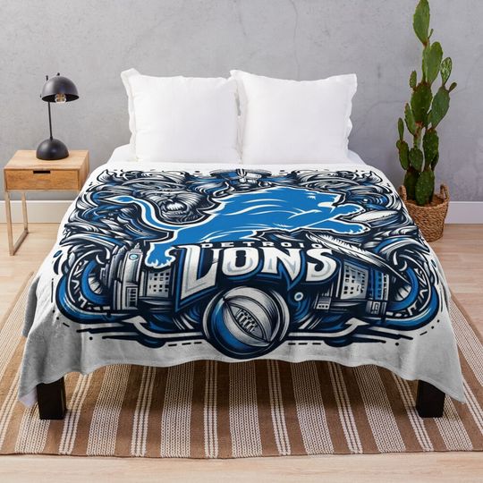 Discover Lion Hearted: Detroit Pride  Throw Blanket