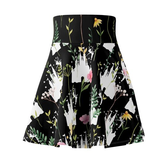 Magic World of Magic Kingdom Tinker Fairy Skater Skirt, Tinker Fairy Floral Skater Skirt, Skater Skirt, Magic Kingdom Skater Skirt