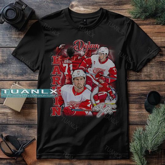 Dylan Larkin T-Shirt, Vintage 90s Bootleg T-Shirt