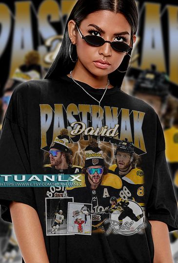 David Pastrnak T-Shirt, Ice Hockey American T-Shirt