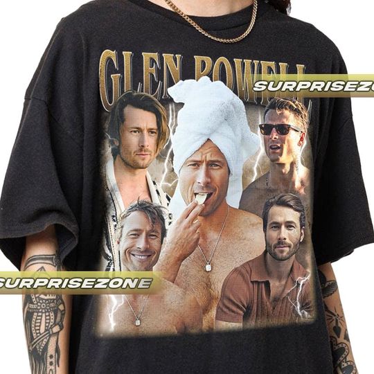 Glen Powell Unisex Vintage Shirt, Gift For Woman and Man Unisex T-Shirt
