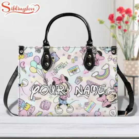 Discover Personalized Name Minnie Leather Handbag