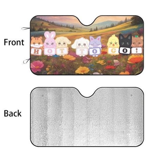 Ateez Aniteez Car Sun Shade | Kpop Car Sun Shade | Kpop Gift