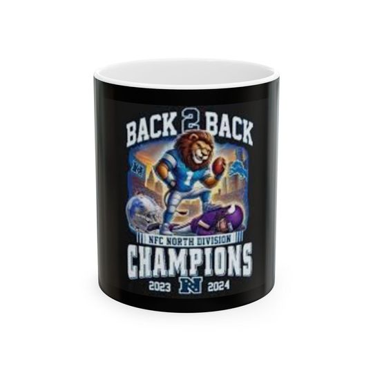 Lions NFC North Mug, Detroit Lions Fan Gift, NFC North Division Football Team, Lion Pride Coffee Cup, Lion Lover Gift, Lions Football Fan
