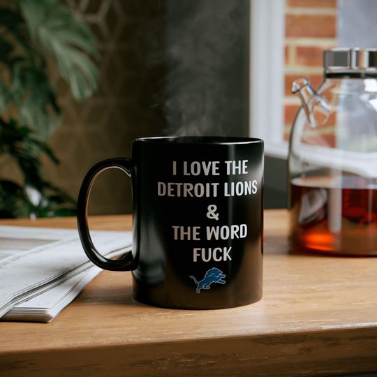 Detroit Lions Mug for Detroit Fan Gift I love the Detroit Lions Funny Mug for football Fans Detroit Lions Gift for Lions Fan Mug